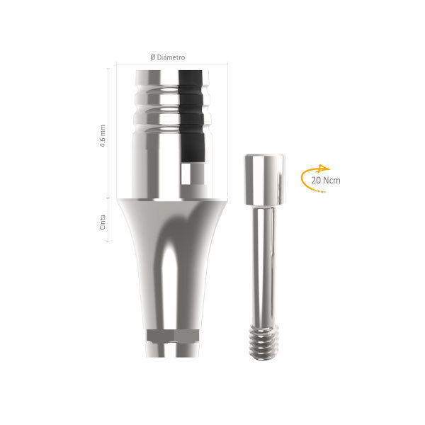 Imagen de PILAR BASE T CONO MORSE 3.5 x 3,5